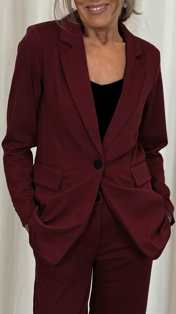 Freequent Jakke / Blazer - Nanni Structure - Port Royale Melange