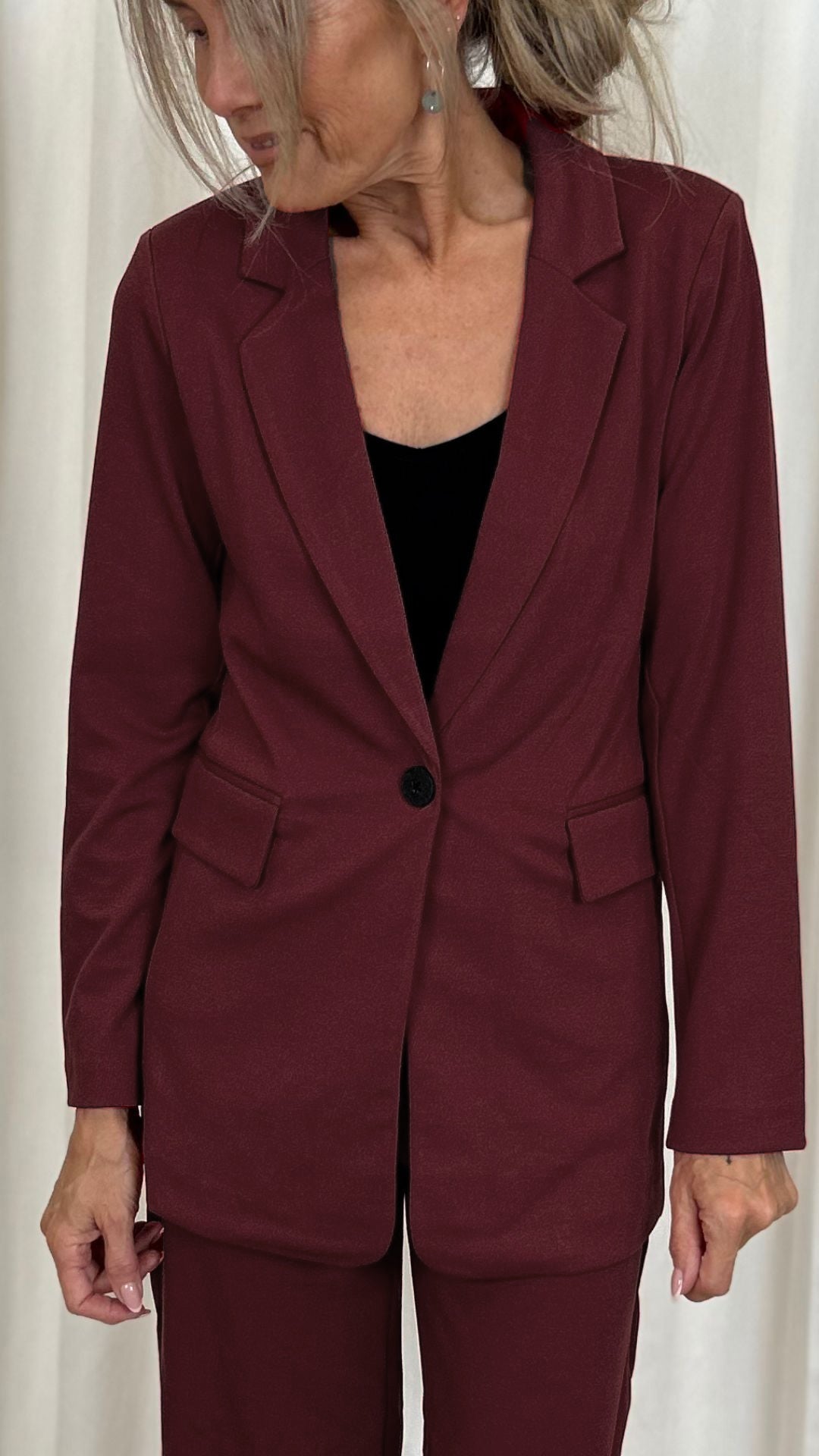 Freequent Jakke / Blazer - Nanni Structure - Port Royale Melange