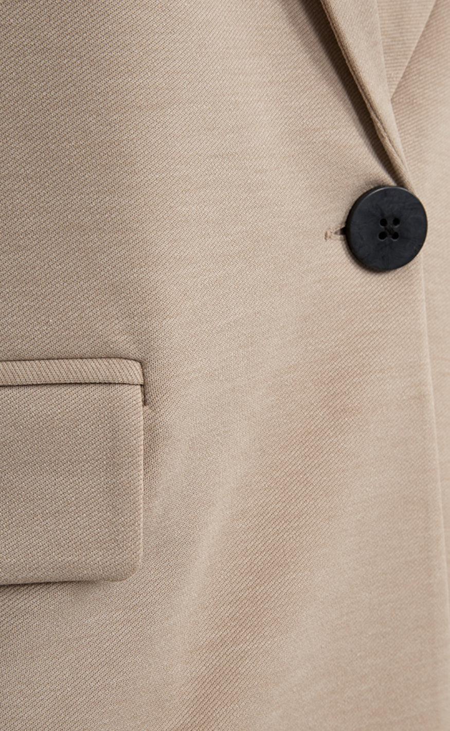 Freequent Jakke / Blazer - Nanni Structure - Simply Taupe Mel.