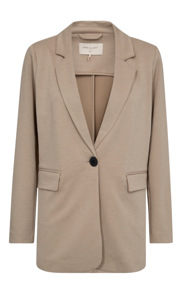 Freequent Jakke / Blazer - Nanni Structure - Simply Taupe Mel.