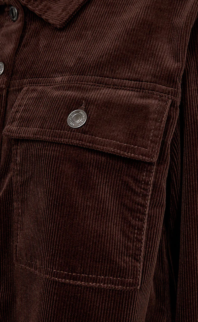 Freequent Jakke - Cordy - Coffee Bean