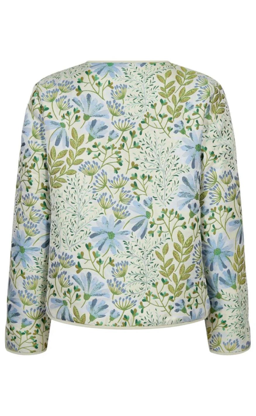 Freequent Jakke - Flowa - Chambray Blue w. Moonbeam