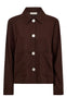 Freequent Jakke - Lava Button - Coffee Bean