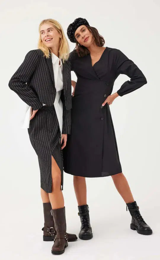 Freequent Jakke - Lovin - Black w. Off White