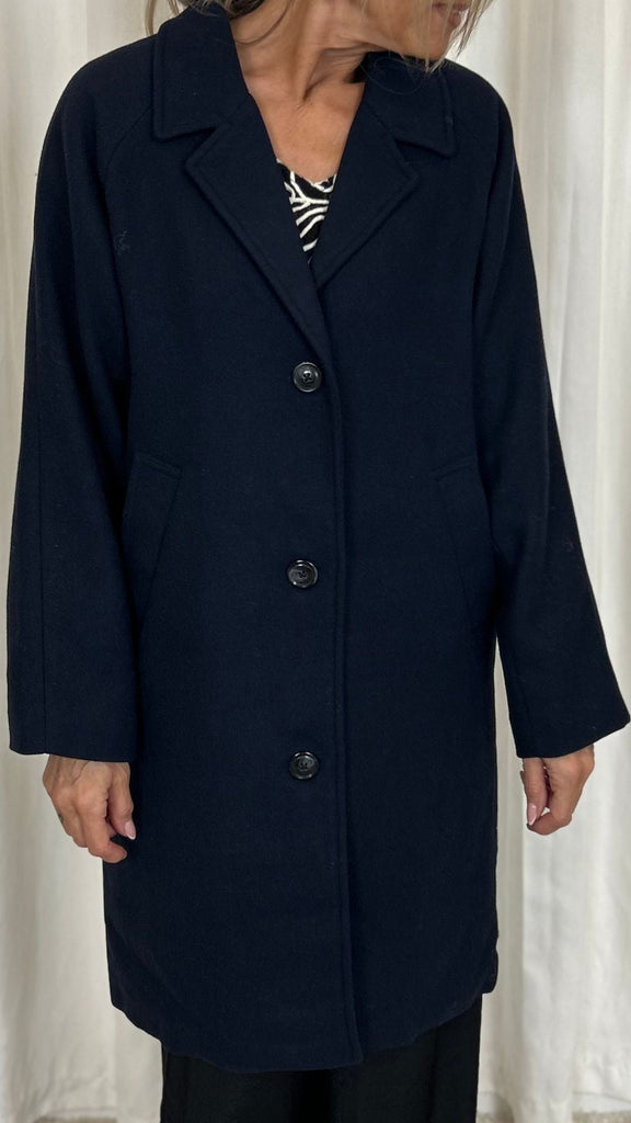 Freequent Jakke - Mellon Long - Navy Blazer