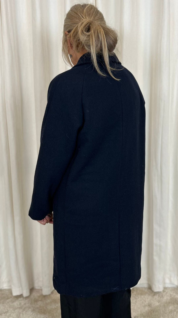 Freequent Jakke - Mellon Long - Navy Blazer