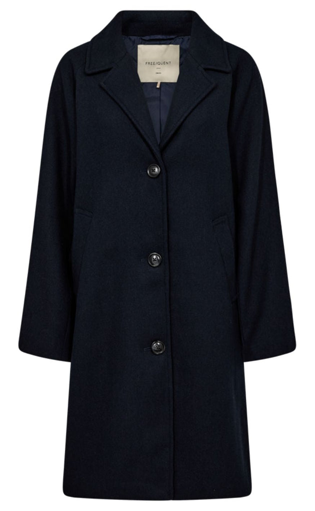 Freequent Jakke - Mellon Long - Navy Blazer