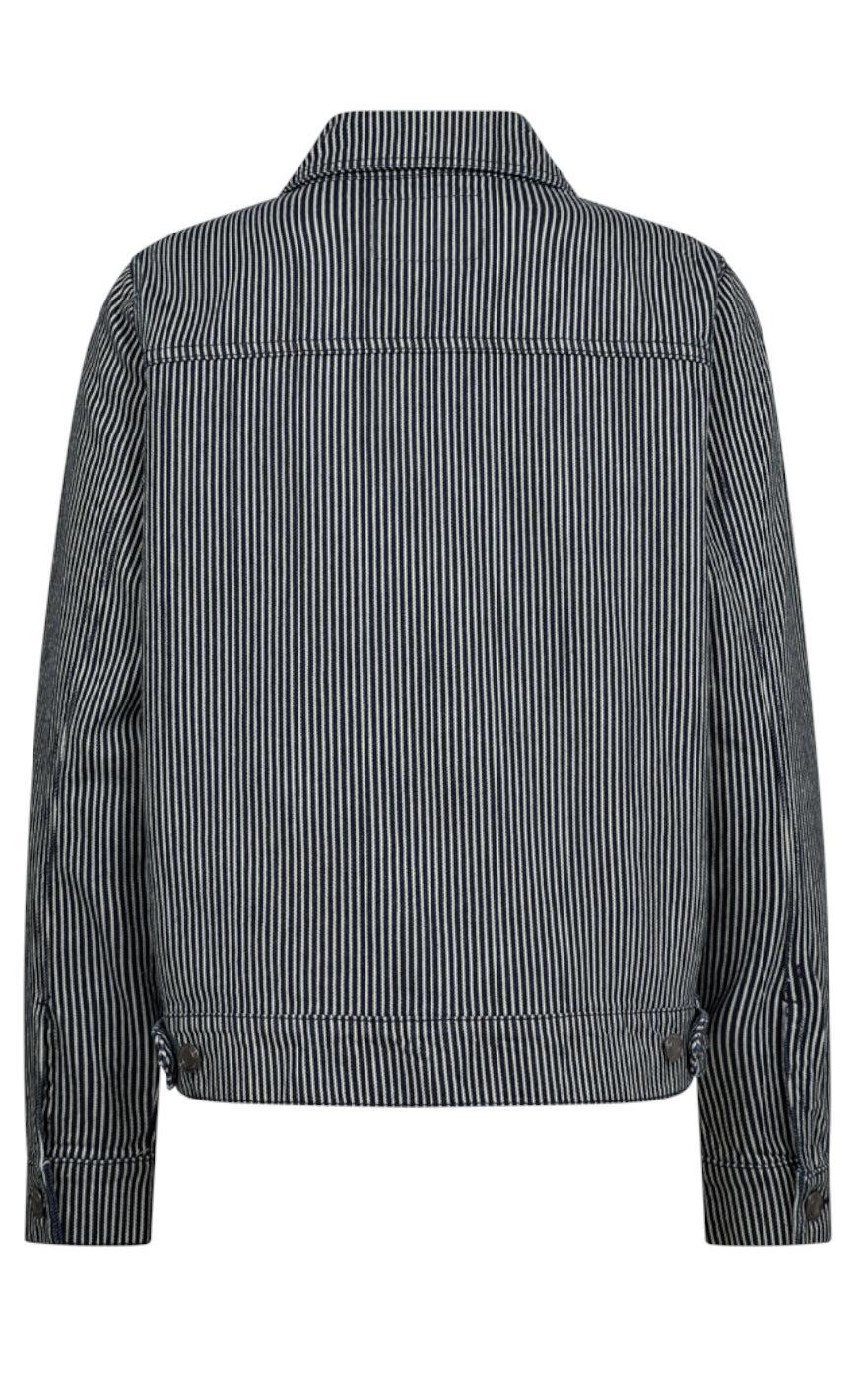 Freequent Jakke - Melly - Off-white w. Navy Blazer