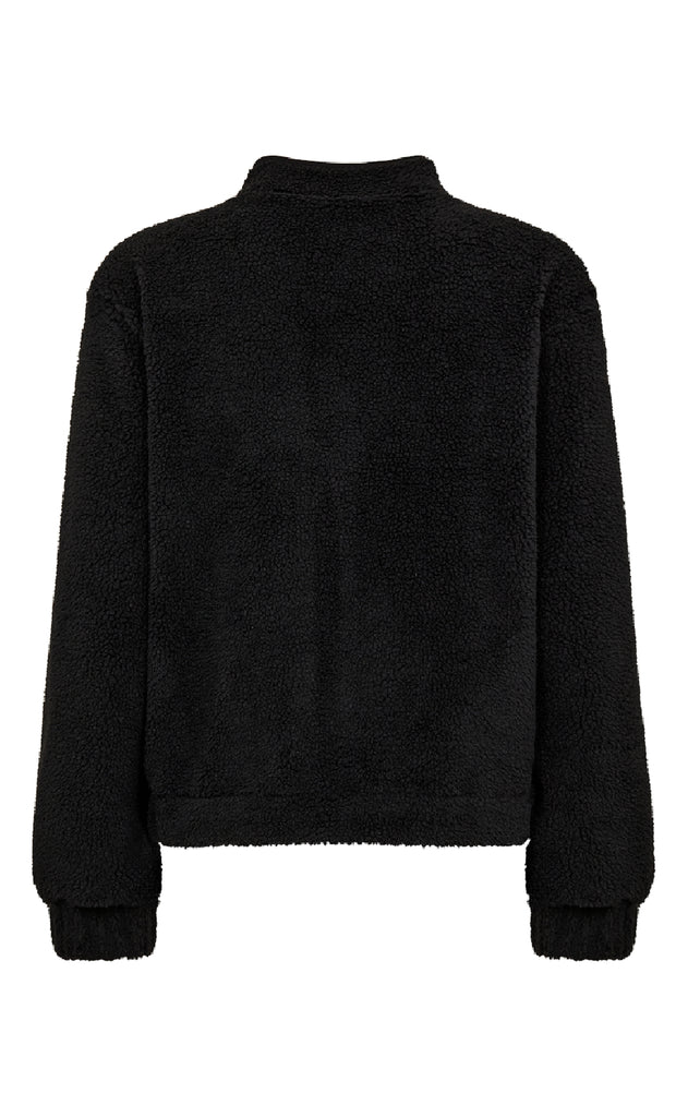 Freequent Jakke - Teddy - Black
