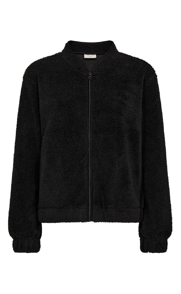 Freequent Jakke - Teddy - Black