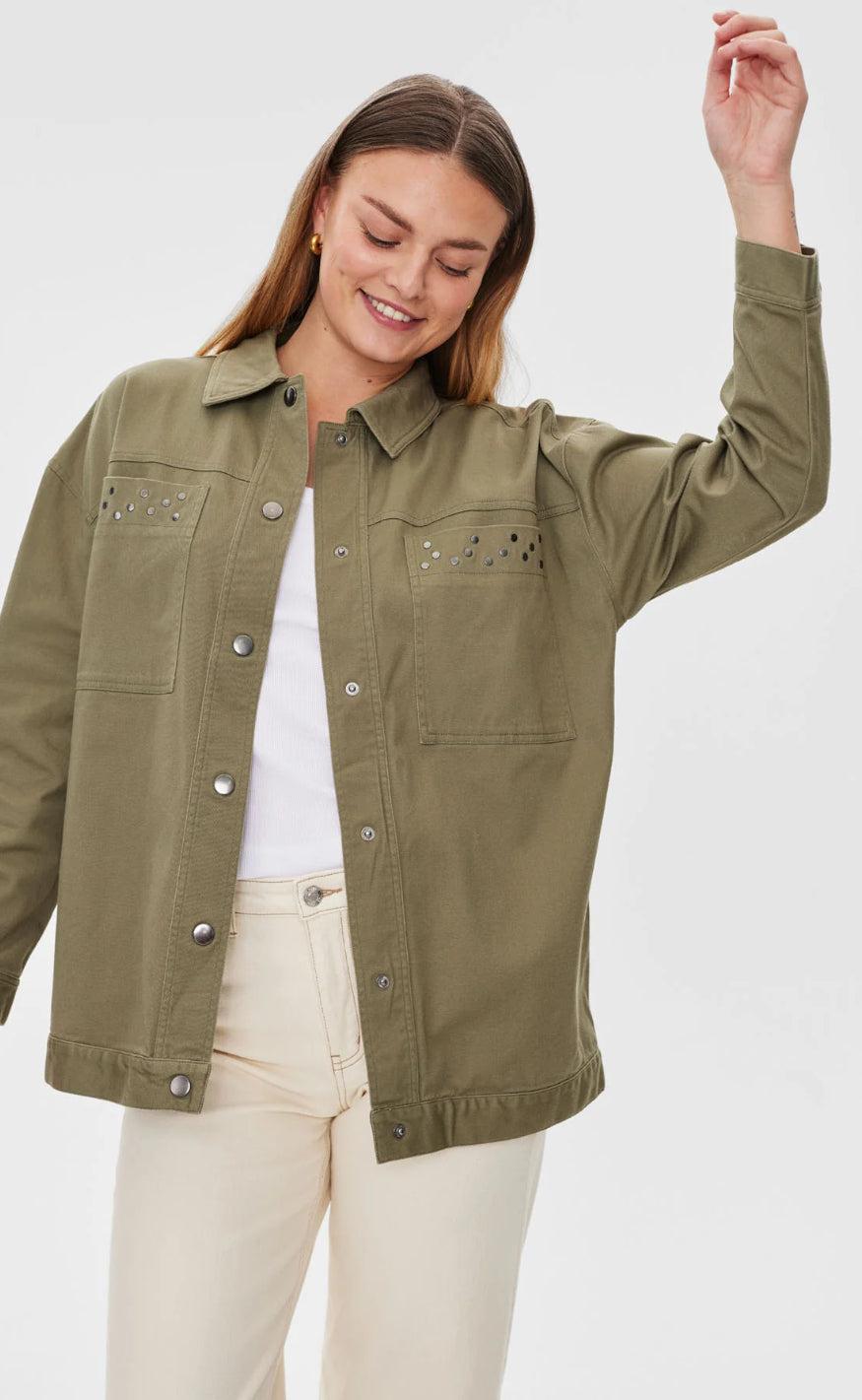Freequent Jakke - Utili - Deep Lichen Green