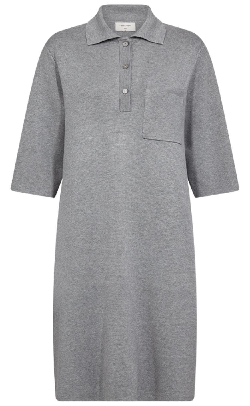 Freequent Kjole - Ani - Medium Grey Melange