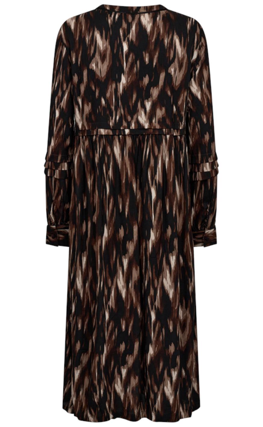Freequent Kjole - Baya - Black W. Desert Taupe
