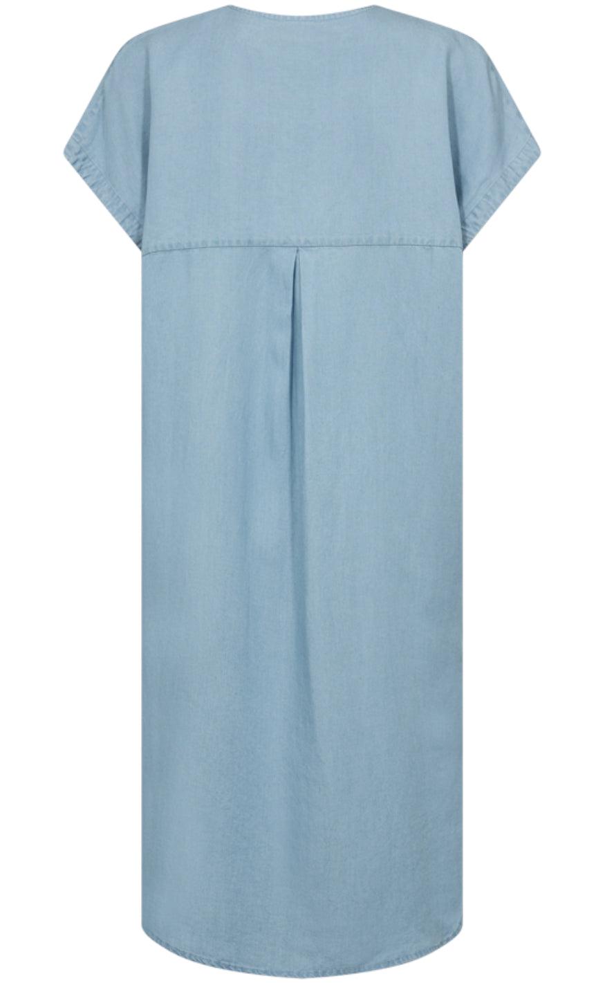 Freequent Kjole - Carly - Light Blue Denim
