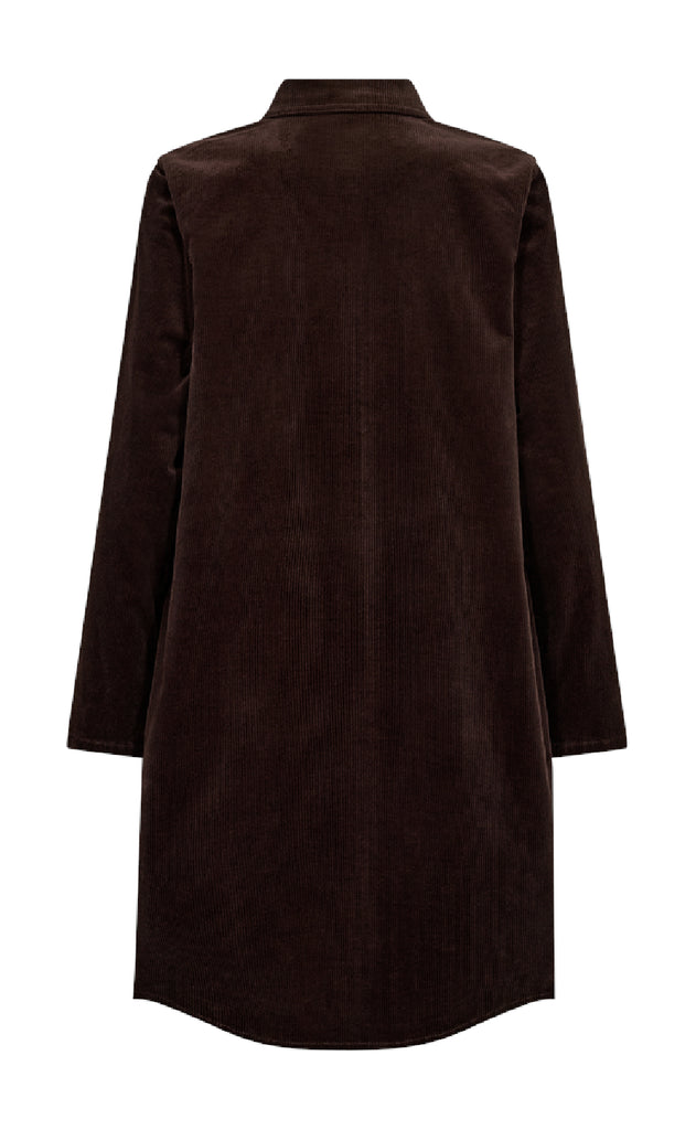 Freequent Kjole - Cordy - Coffee Bean