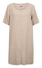 Freequent Kjole - Lava Button Back - Sand Melange