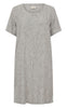Freequent Kjole - Lava - Coffee Bean w. Star Off-white