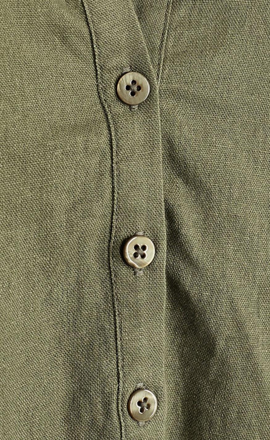 Freequent Kjole - Lava Kaftan - Deep Lichen Green