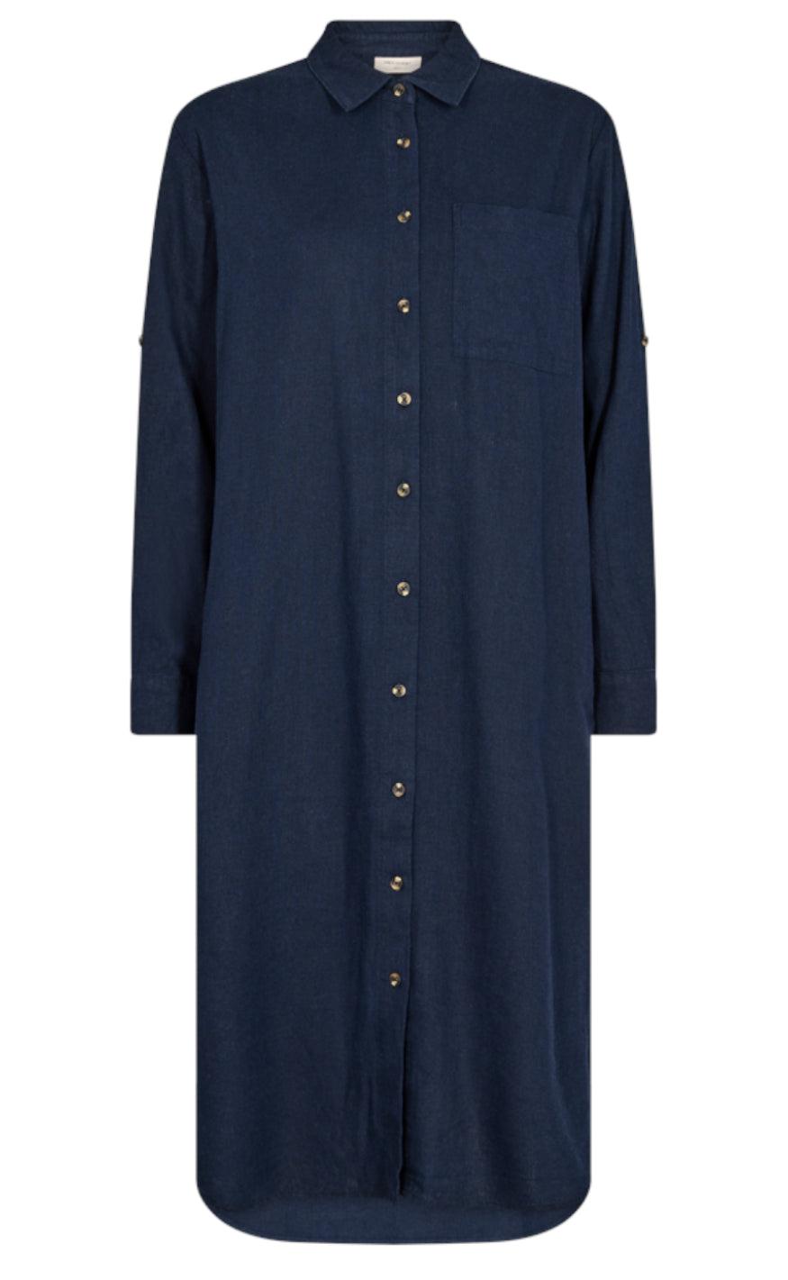 Freequent Kjole - Lava - Navy Blazer