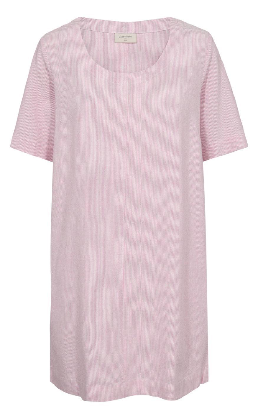 Freequent Kjole - Lava - Off-white w. Fuchsia Pink