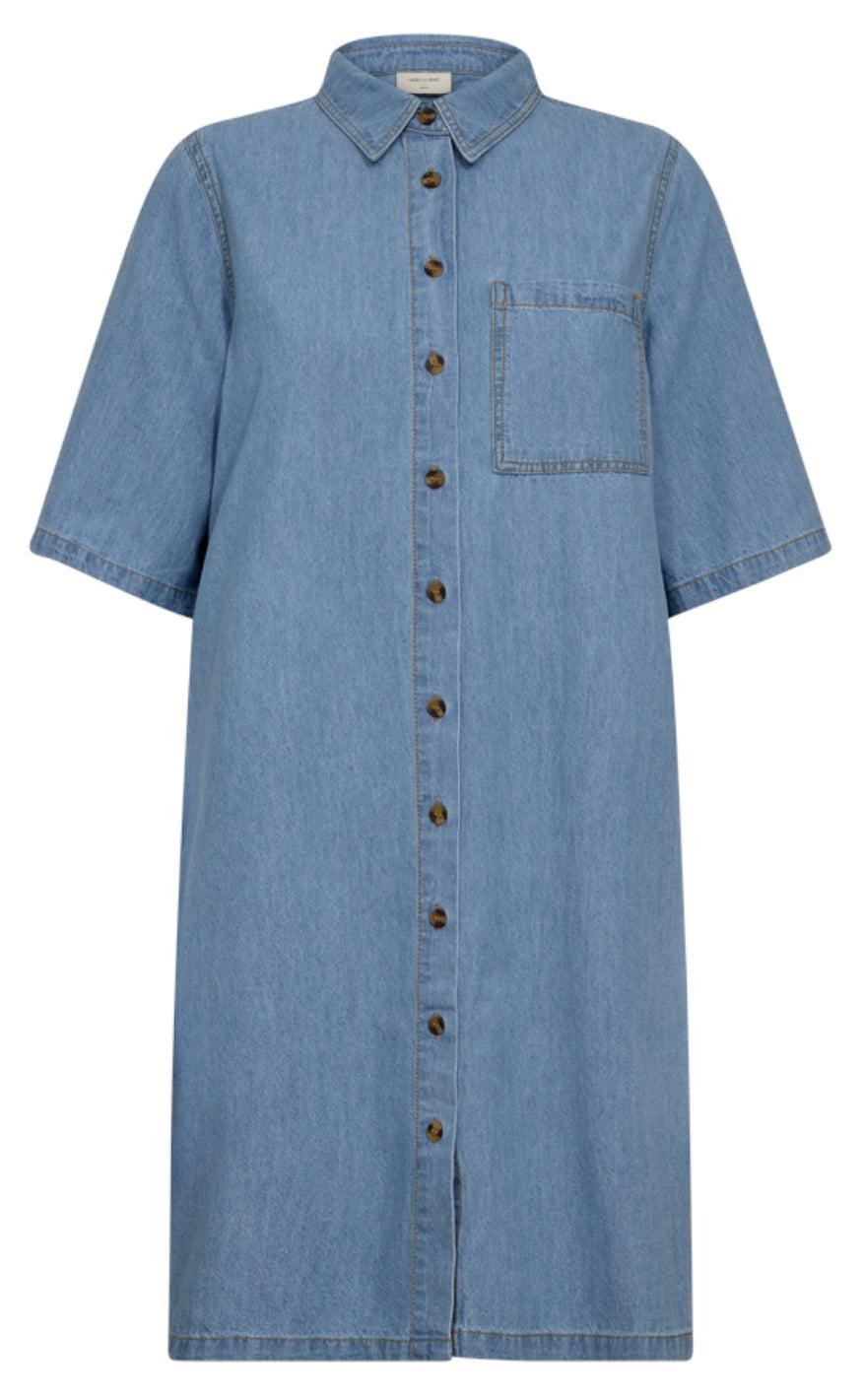 Freequent Kjole - Lisea - Light Blue Denim