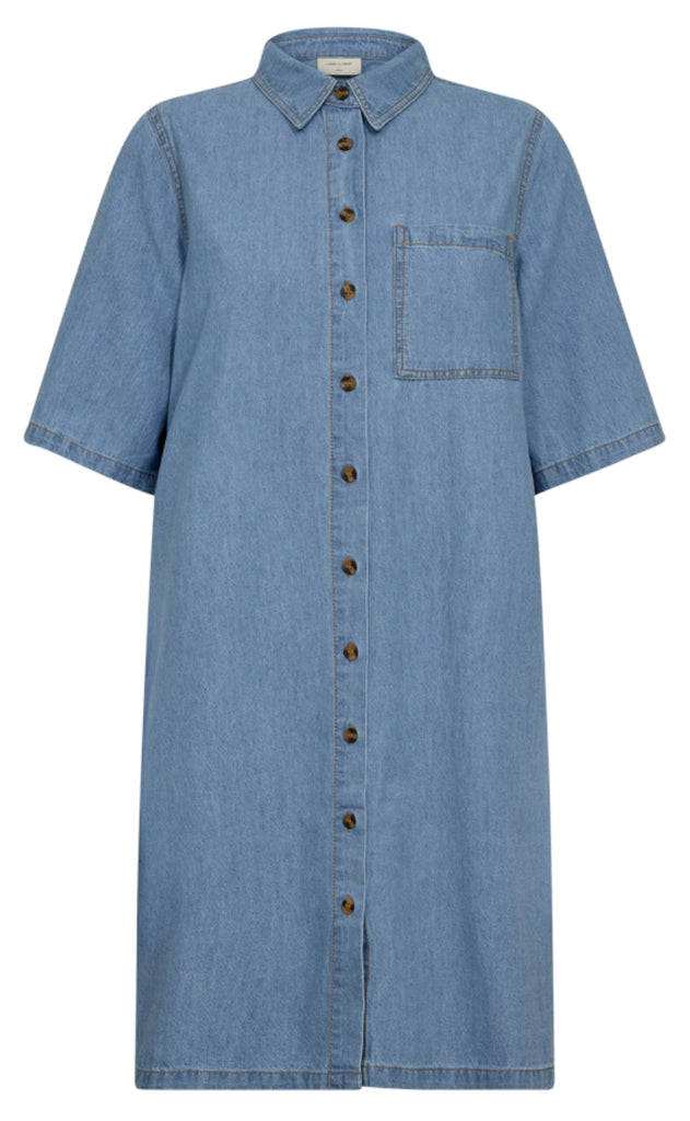 Freequent Kjole - Lisea - Light Blue Denim