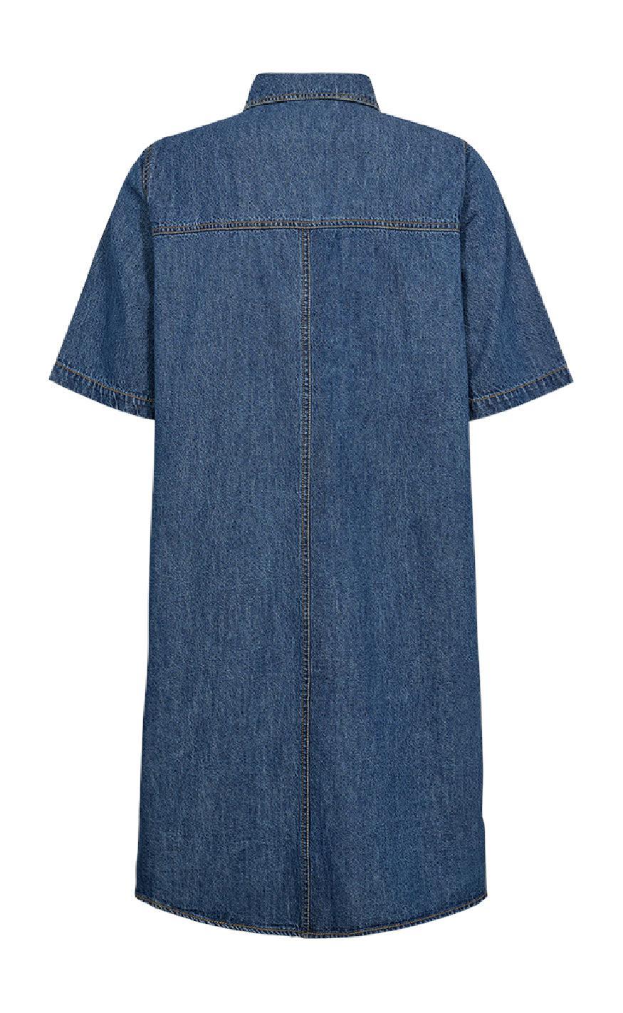 Freequent Kjole - Lisea - Medium Blue Denim