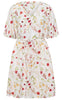 Freequent Kjole - Mele - Brilliant White w. Hot Coral