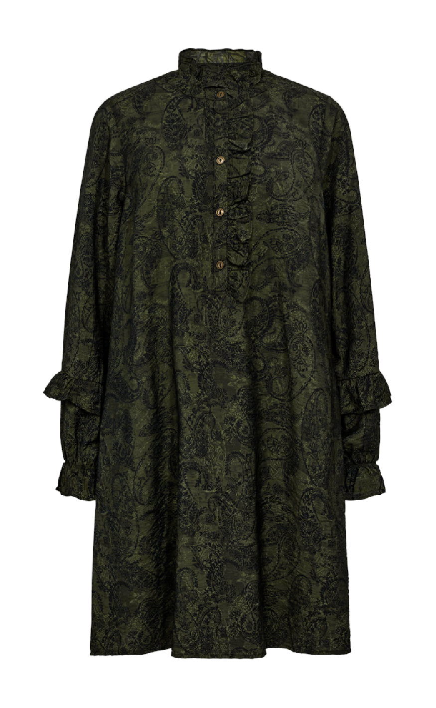 Freequent Kjole - Molin - Kombu Green w. Black