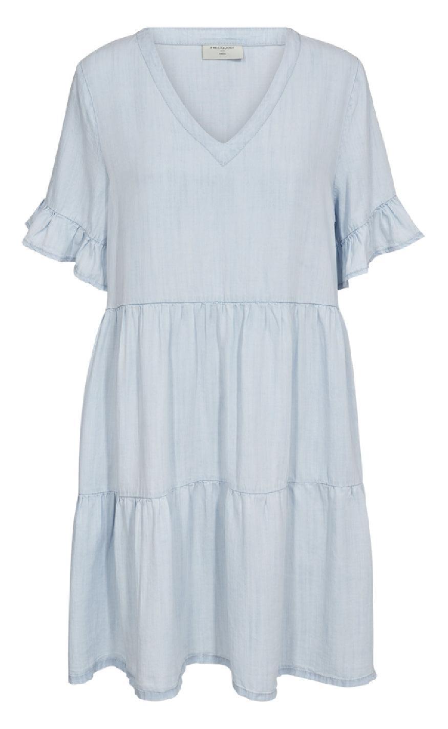 Freequent Kjole - Renna - Light Blue Denim
