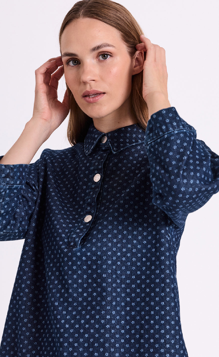 Freequent Kjole - Rinna - Dark Blue Denim