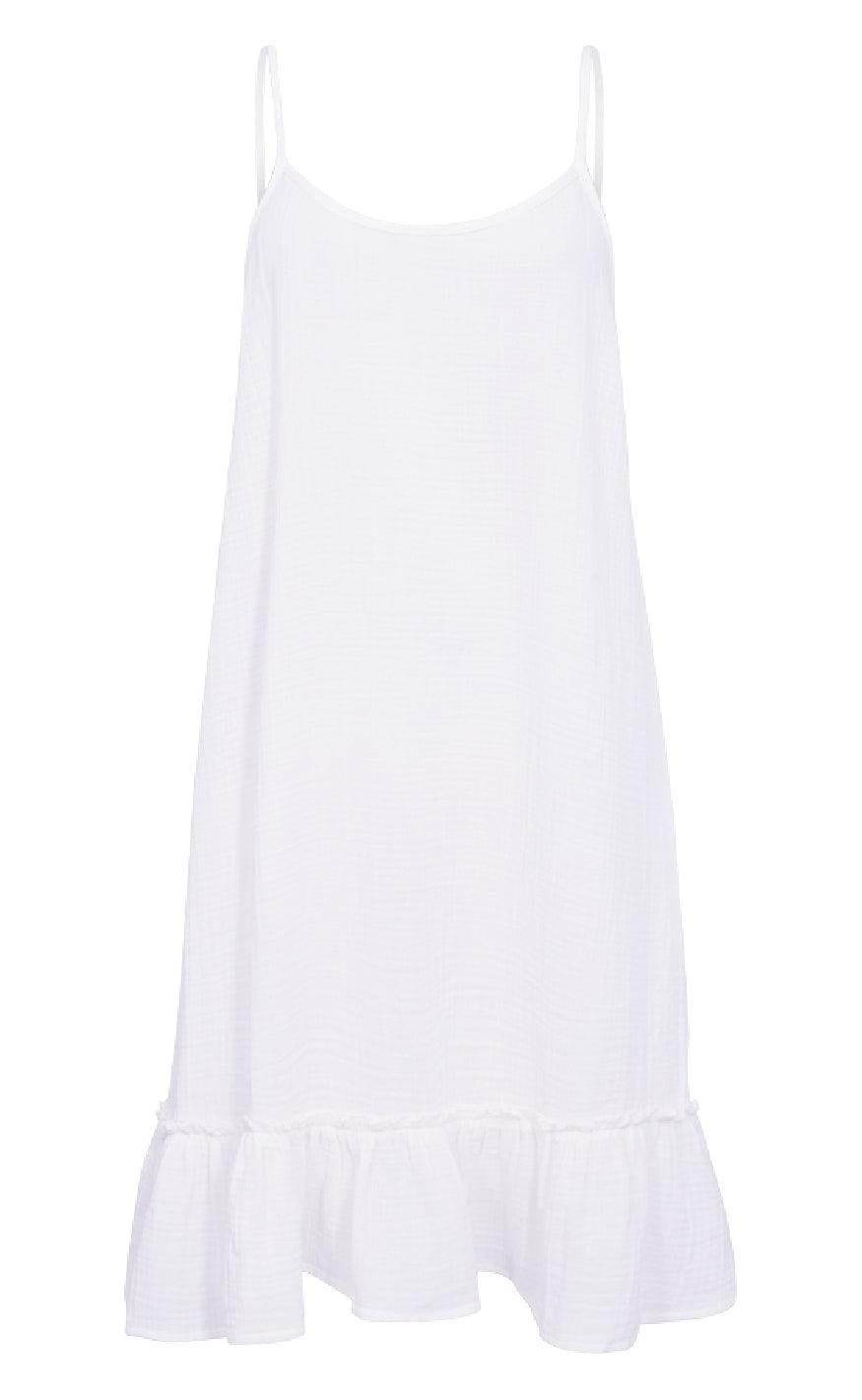 Freequent Kjole - Uline - Brilliant White