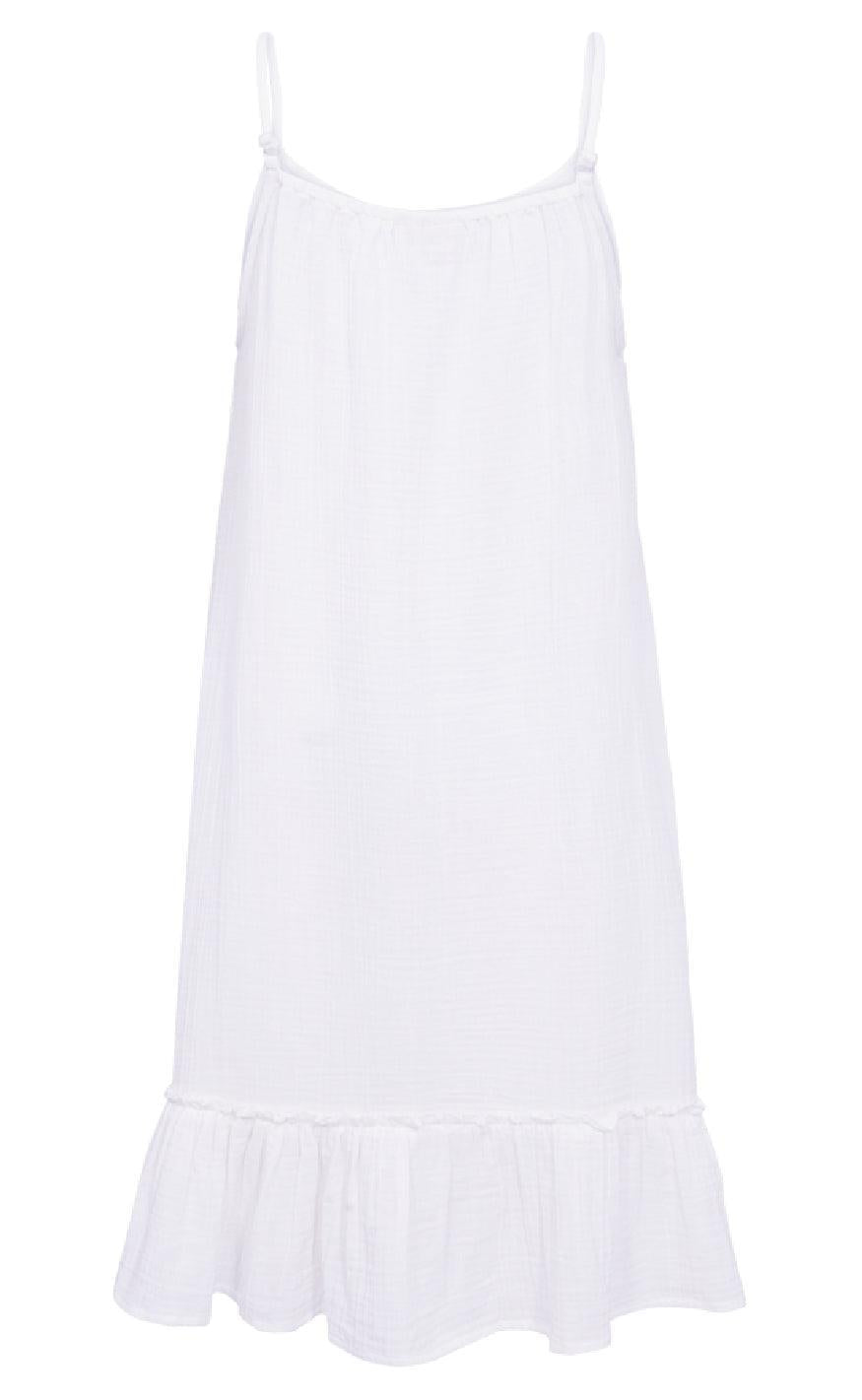 Freequent Kjole - Uline - Brilliant White