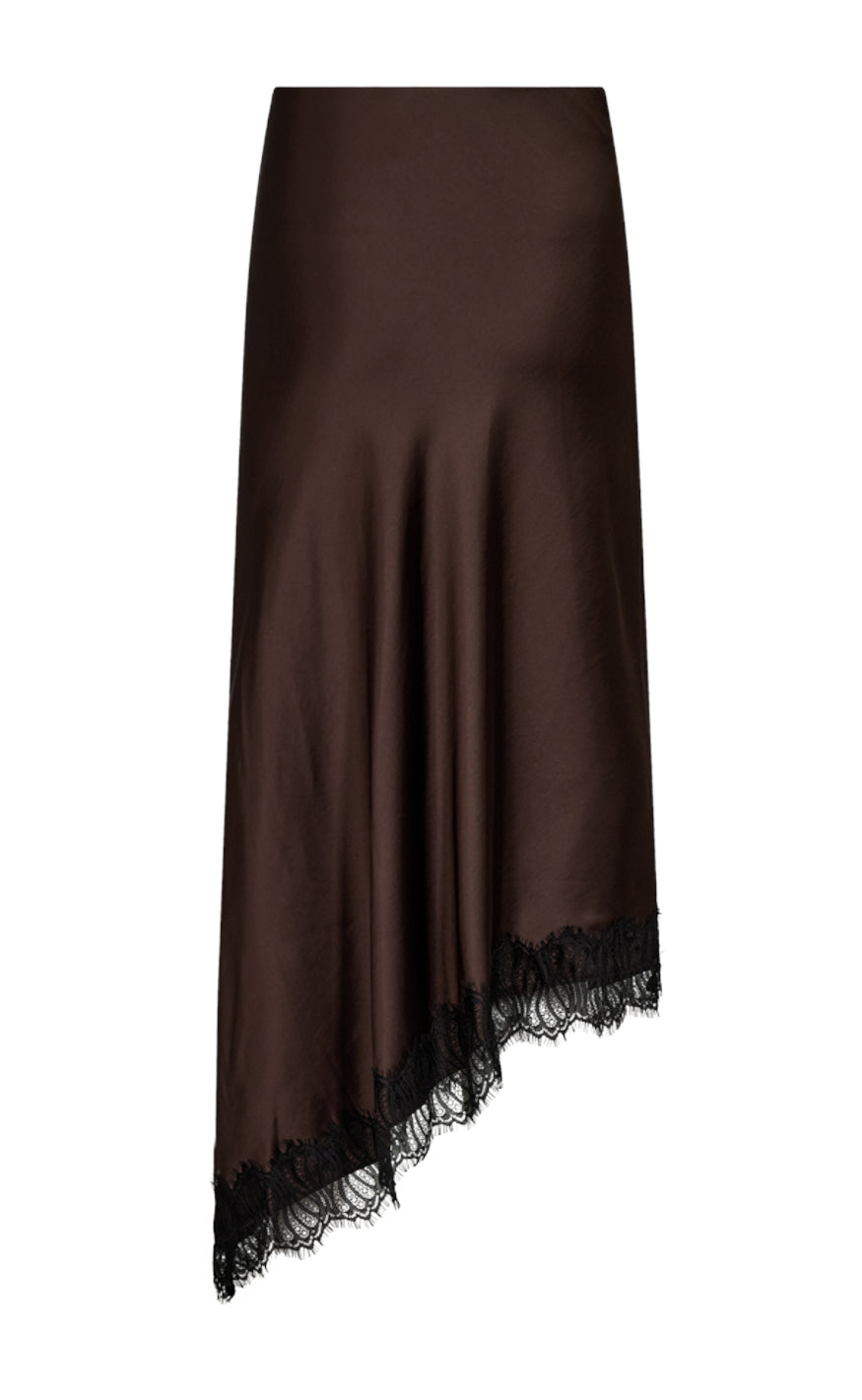 Freequent Nederdel - Dova - Coffee Bean w. Black