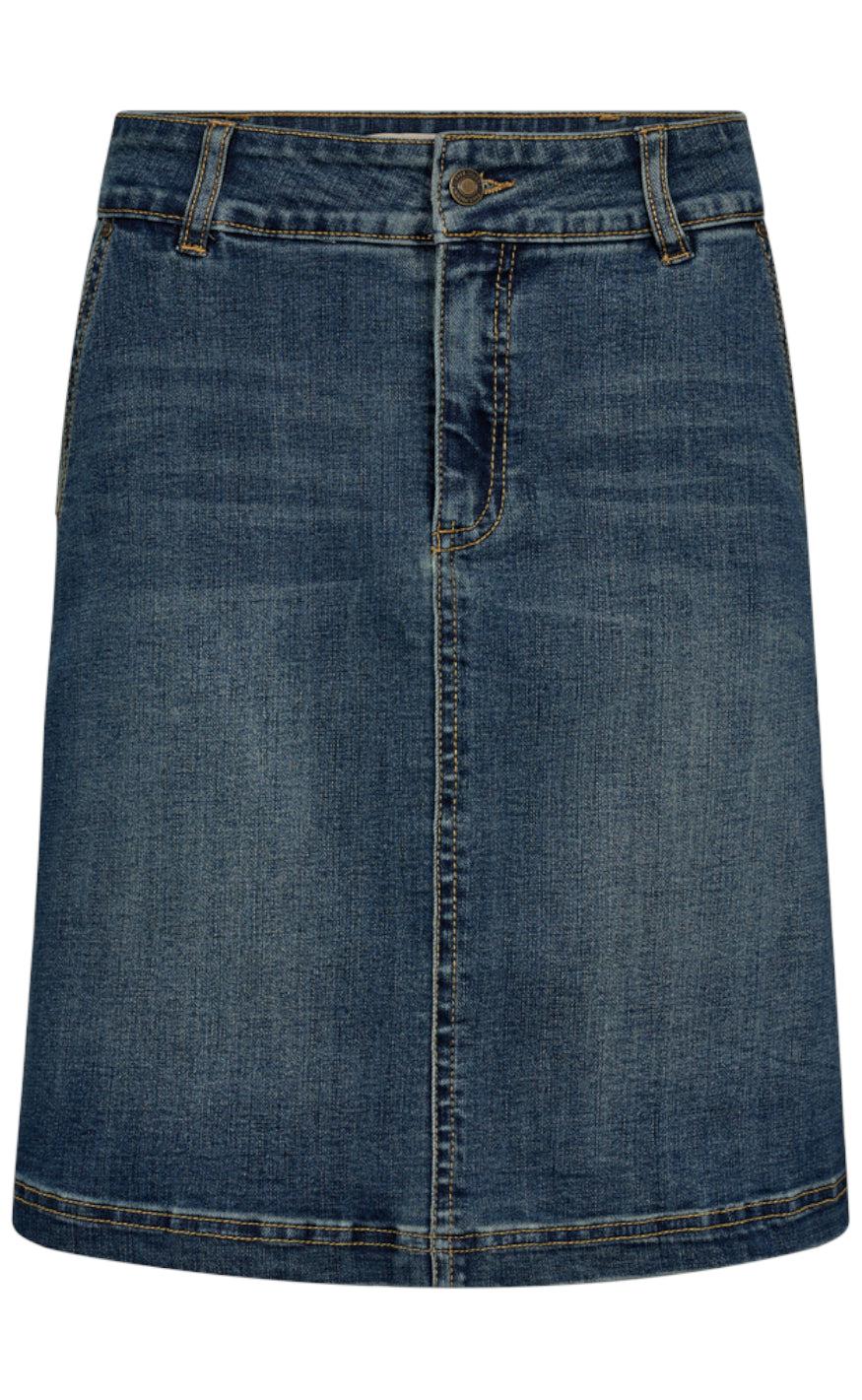 Freequent Nederdel - Harlow - Medium Blue Denim