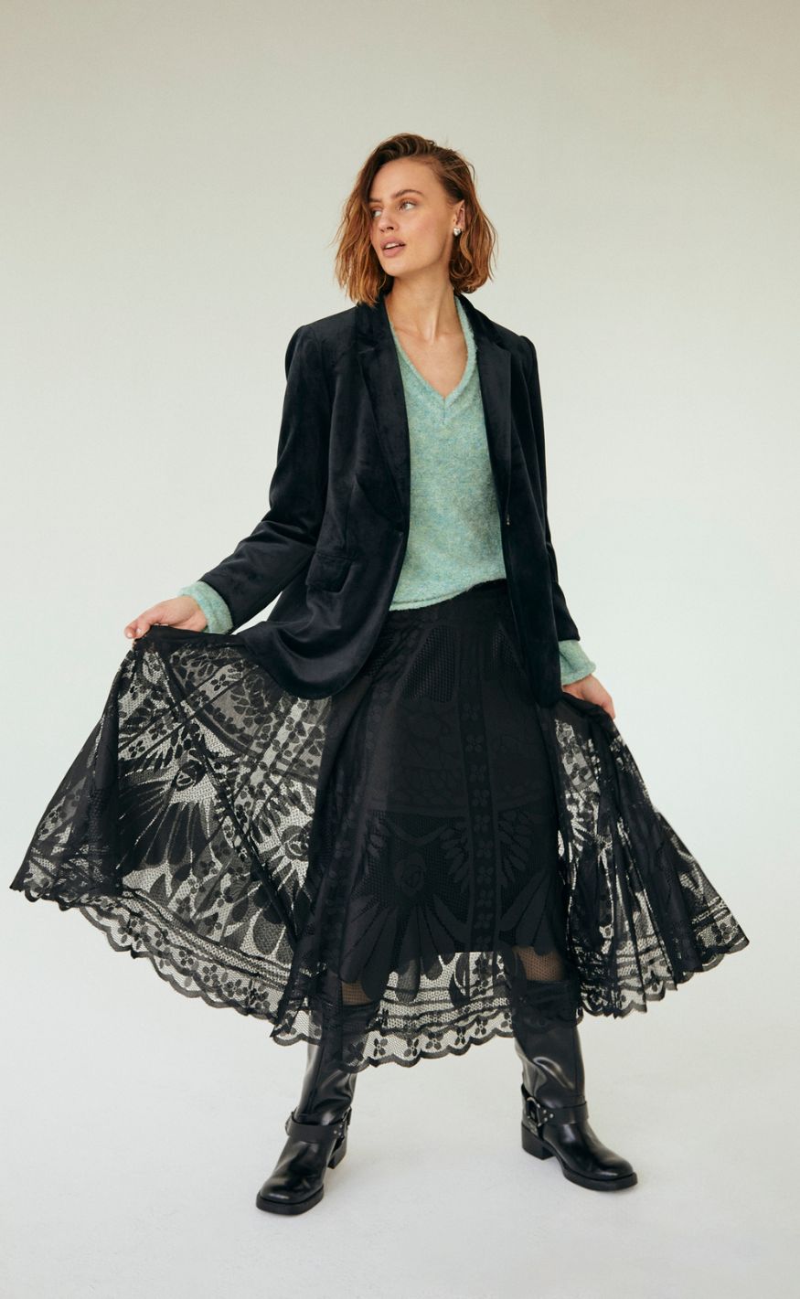 Freequent Nederdel - Lally - Black