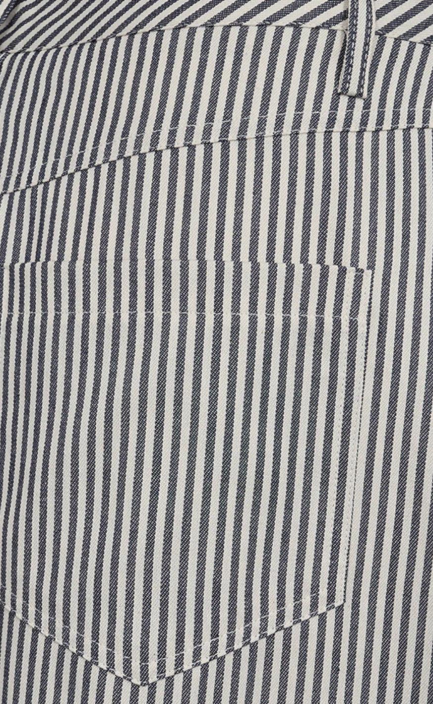 Freequent Nederdel - Mella - Medieval Blue W. Off White