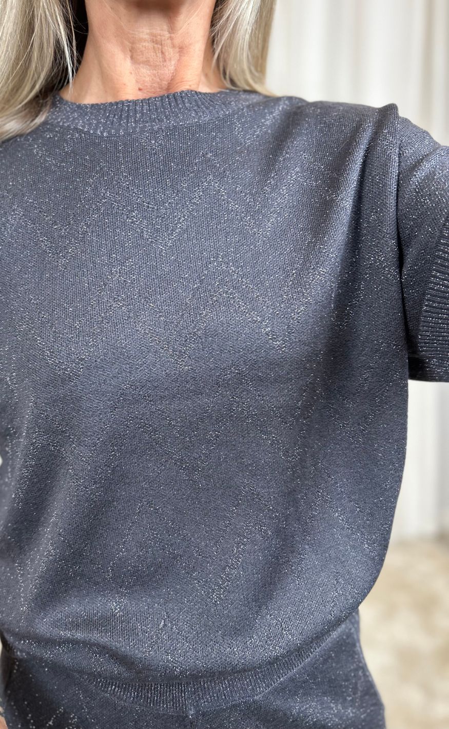 Freequent Pullover - Anilux - Gray Pinetripe W. Gunmetal