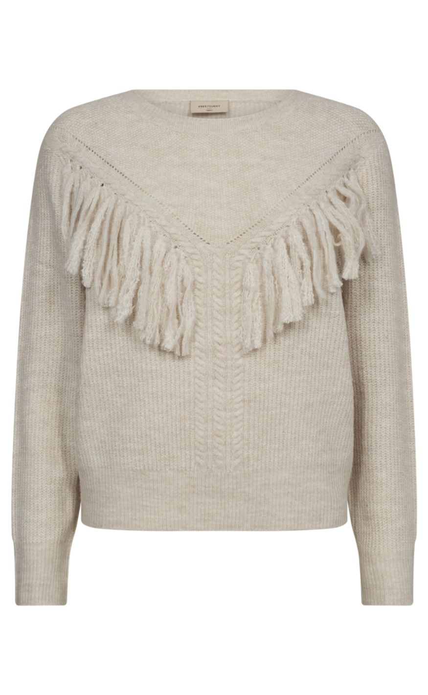 Freequent Pullover - Fringe - Moonbeam melange