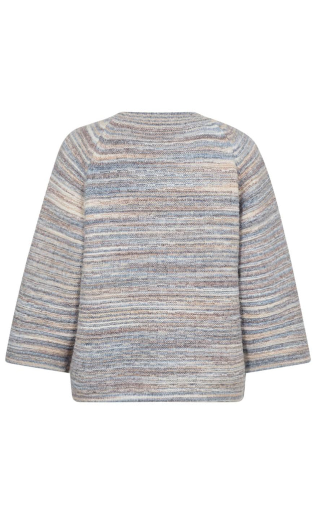 Freequent Pullover - Grsclas - Star Off-white w. Baby Blue