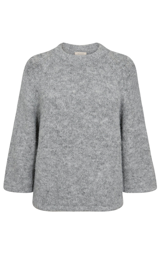 Freequent Pullover - Grslulu - Medium Grey Melange