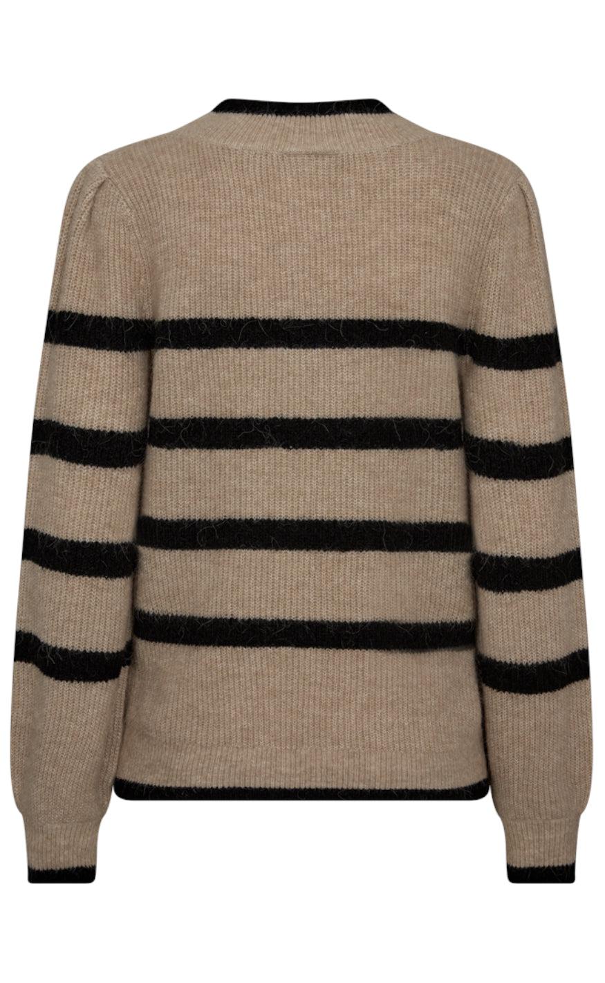 Freequent Pullover - Hilla - Crockery Mel. W. black