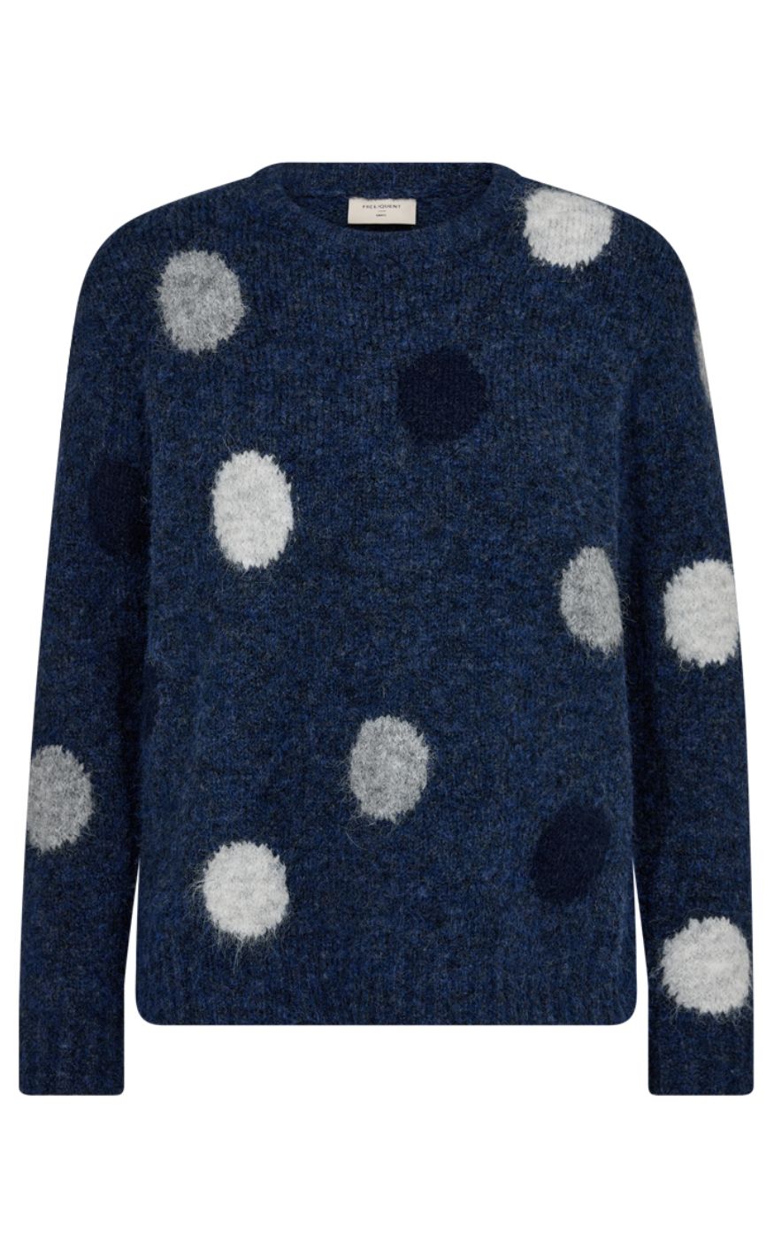Freequent Pullover - Louisa - Vintage Indigo Melange W. Grey Melange