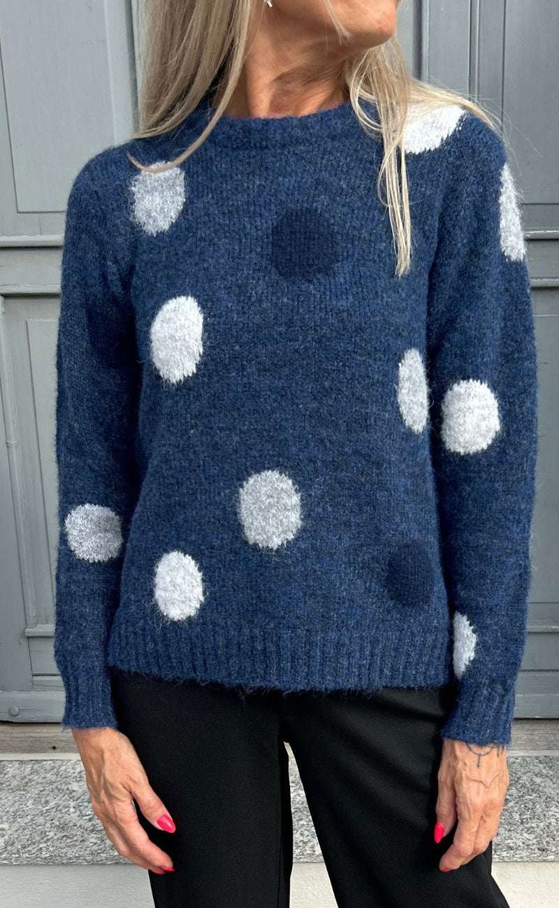 Freequent Pullover - Louisa - Vintage Indigo Melange W. Grey Melange