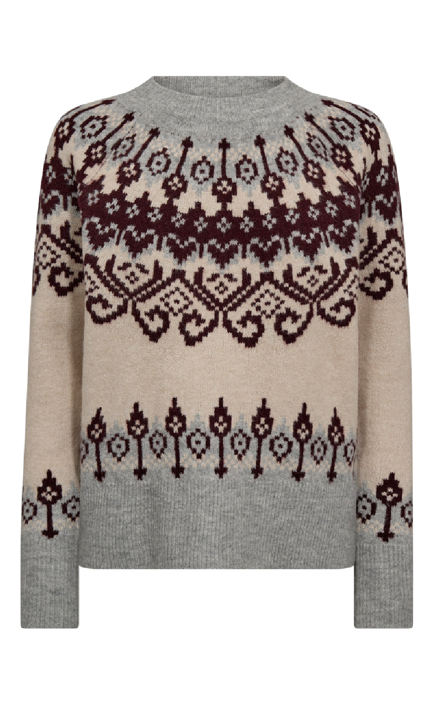 Freequent Pullover - Merla - Moonbeam Mel w. Med Grey Mel
