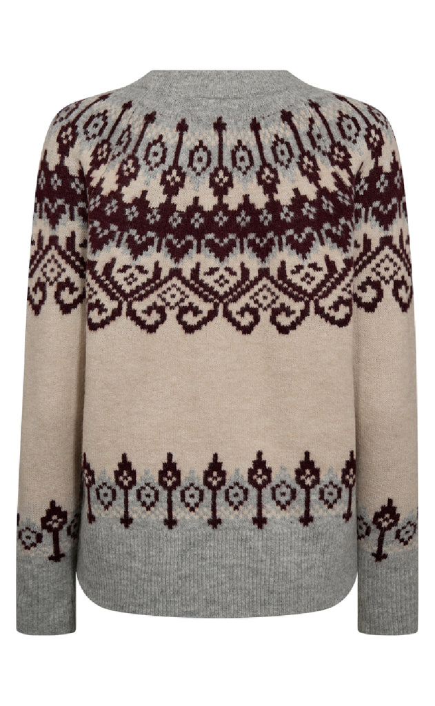 Freequent Pullover - Merla - Moonbeam Mel w. Med Grey Mel