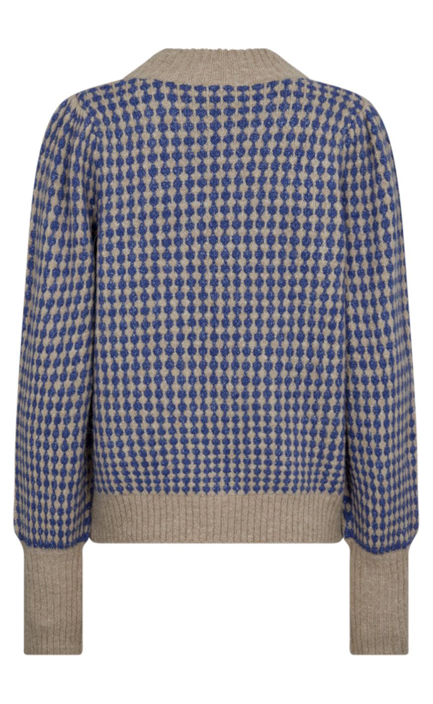 Freequent Pullover - Smerla - Corckery Melange W. Deep Ultramarine