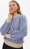 Freequent Pullover - Smerla - Corckery Melange W. Deep Ultramarine