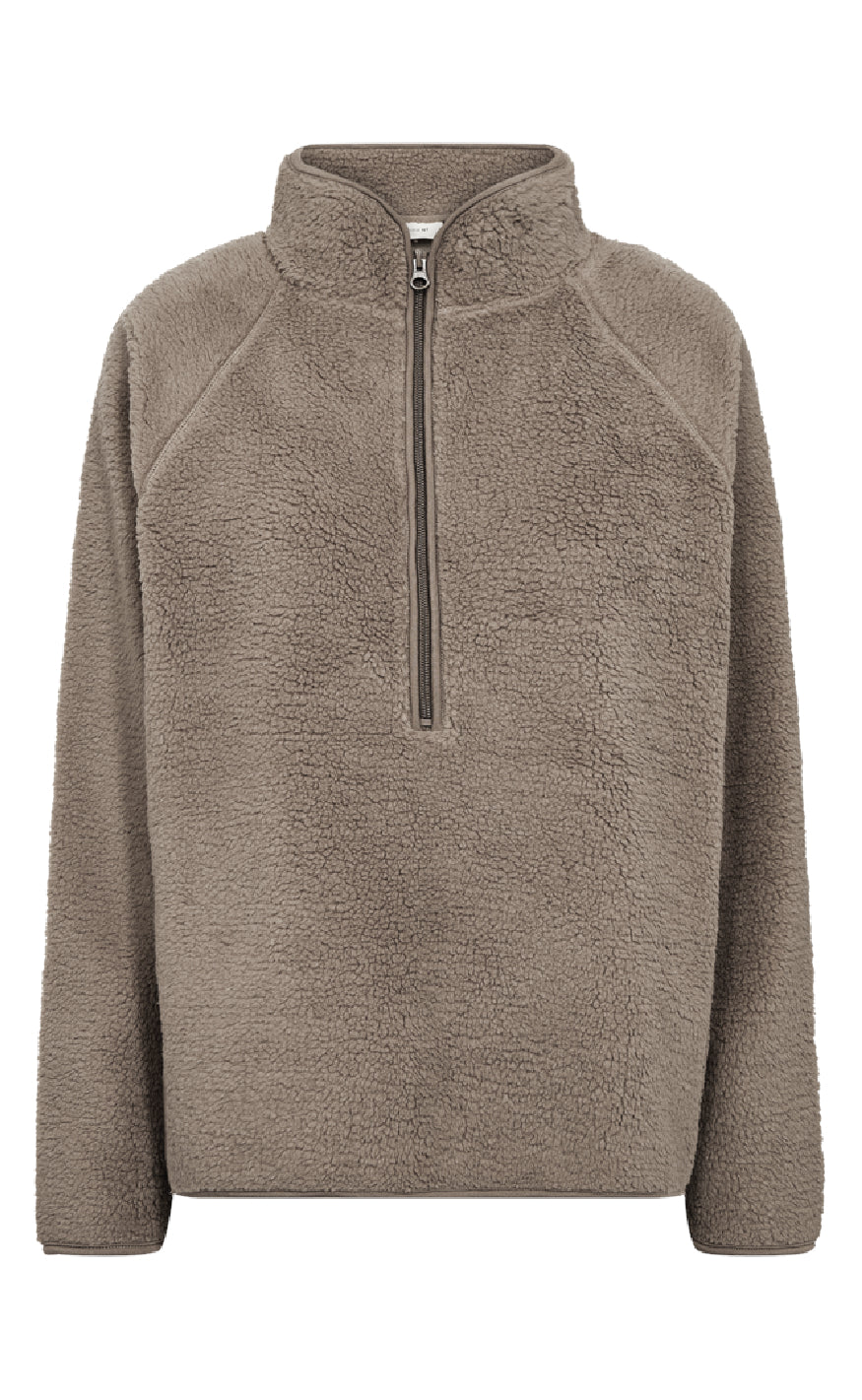 Freequent Pullover - Teddy Zip - Desert Taupe