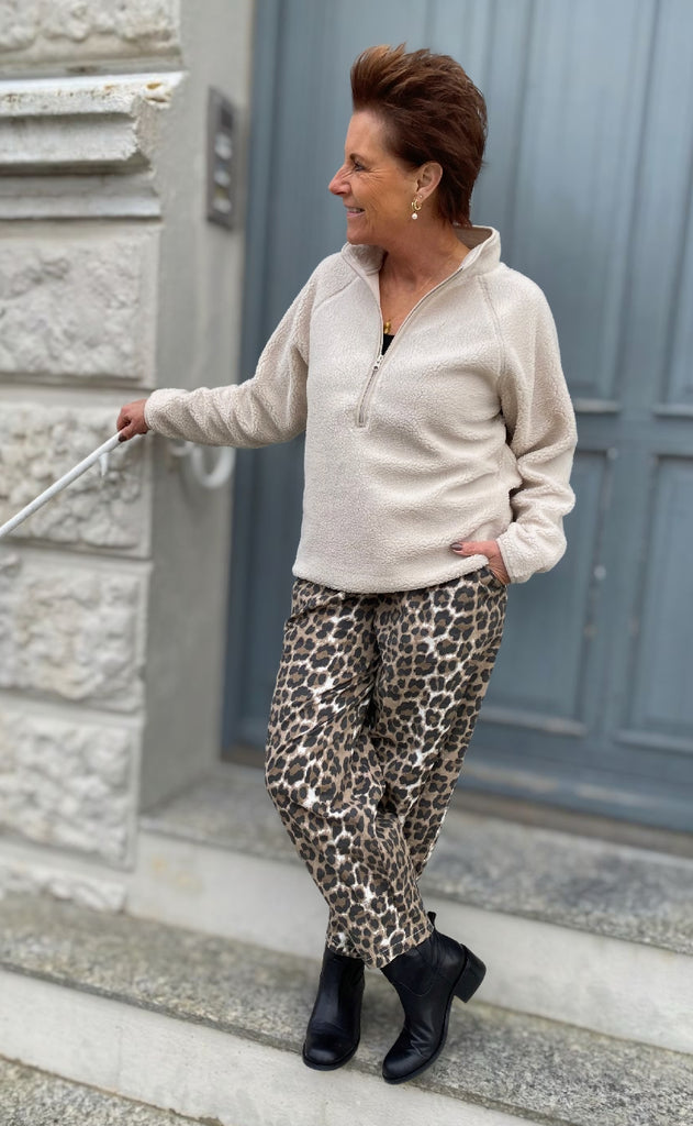 Freequent Pullover - Teddy Zip - Moonbeam